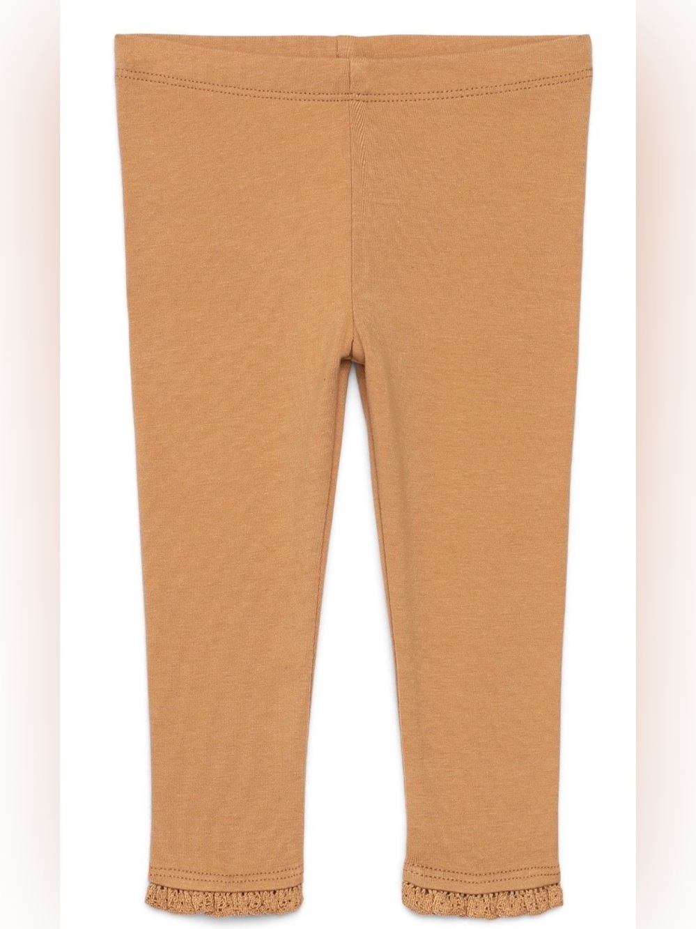 JERSEY KNIT LACE TRIM LEGGINGS